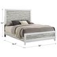 Titanic Furniture Artic Full Panel Bed in Gray and White, , large