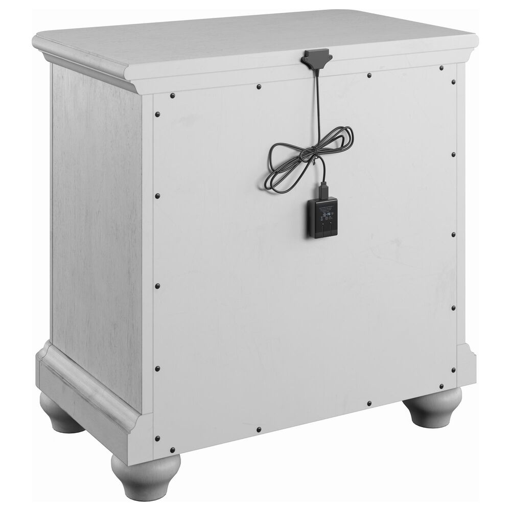 Emerald Home Furnishings New Haven 3-Drawer Nightstand in Oyster Shell, , large