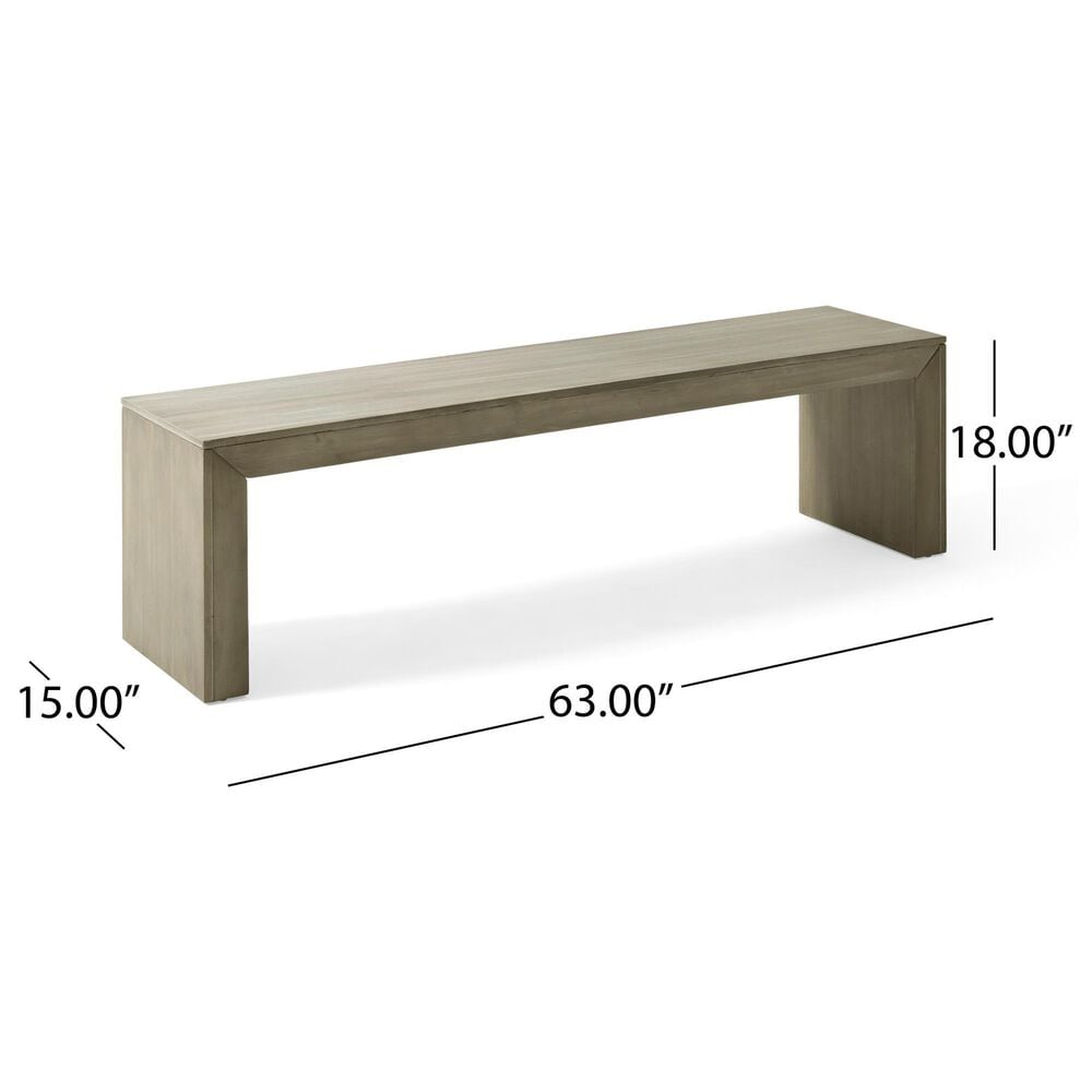 Hearth and Haven 63" Dining Bench in Grey and Taupe, , large