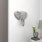 Maple and Jade 16" x 16" Eclectic Elephant Head Wall Decor in Silver, , large