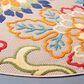 Safavieh Cabana 6"7" Round Ivory and Orange Area Performance Rug, , large
