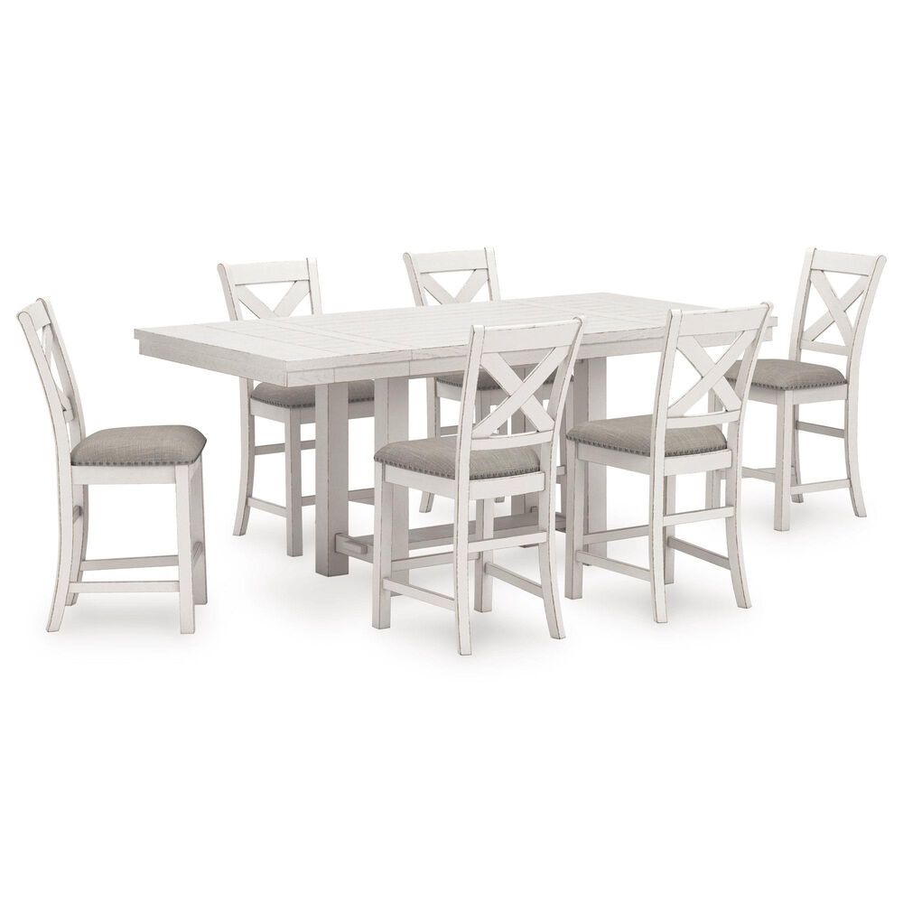 Ashley Robbinsdale 7-Piece Counter Height Dining Set in Antique White, , large