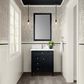 James Martin Vanities Brittany 30" Single Bathroom Vanity in Black Onyx with Single Hole 3 cm White Zeus Quartz Top and Rectangular Sink, , large