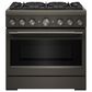 KitchenAid 36" Commercial Dual Fuel Range in Black Ore, , large