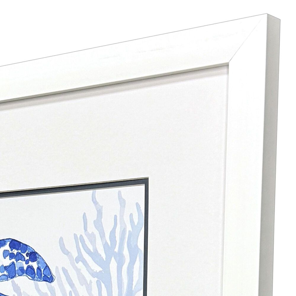 Paragon 29" Square Indigo Ocean Turtle Wall Art in Blue, , large
