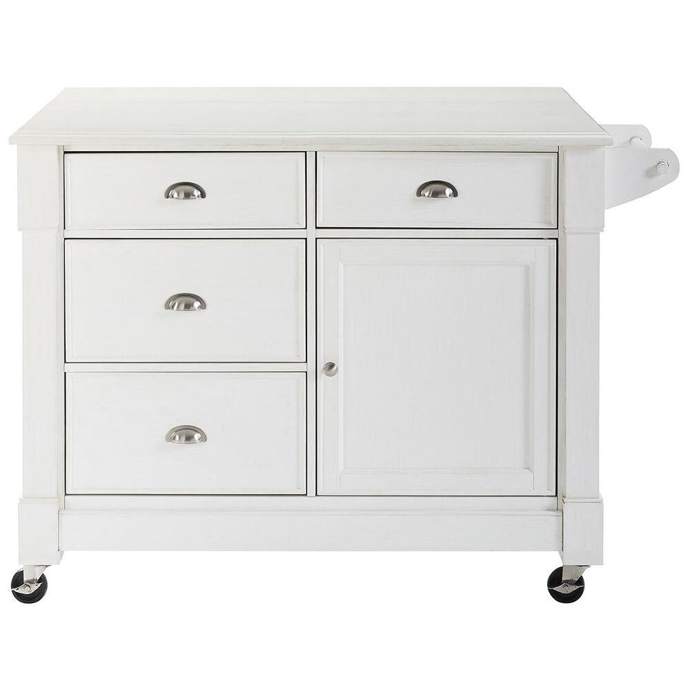 Crosley Furniture Lacey Kitchen Island in White, , large