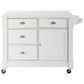 Crosley Furniture Lacey Kitchen Island in White, , large