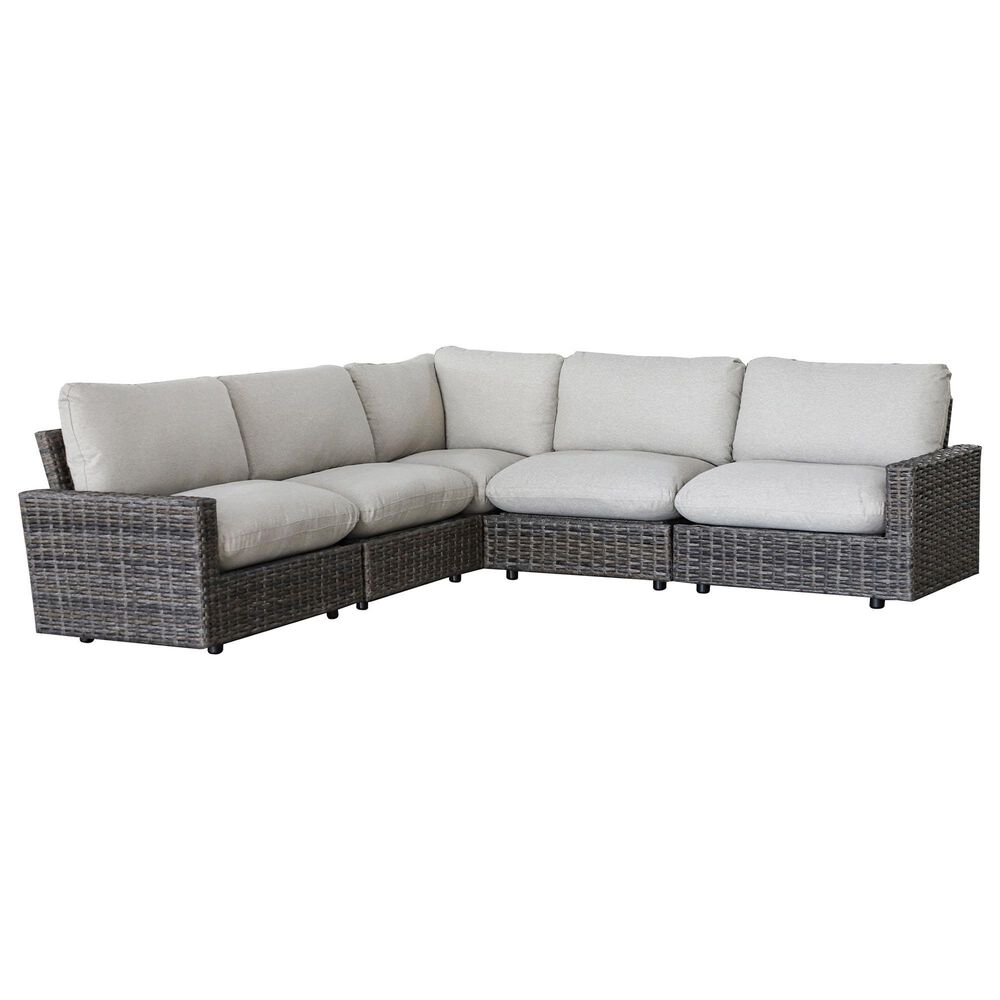Summit Home St. Thomas 5-Piece Patio Sectional in Gray, , large
