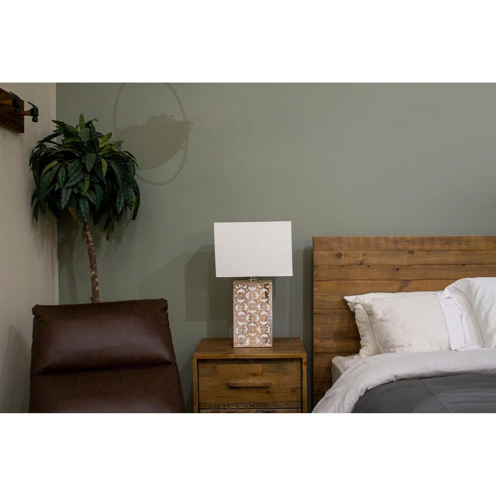 LH Imports Skye Blossom Table Lamp in Natural and White Washed, , large
