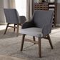 Baxton Studio Monte Arm Chair in Dark Walnut (Set of 2), , large