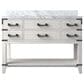 Lexora Home Norwalk 48" Single Bathroom Vanity in White Oak with White Carrara Marble Top and Rectangle Sink, , large