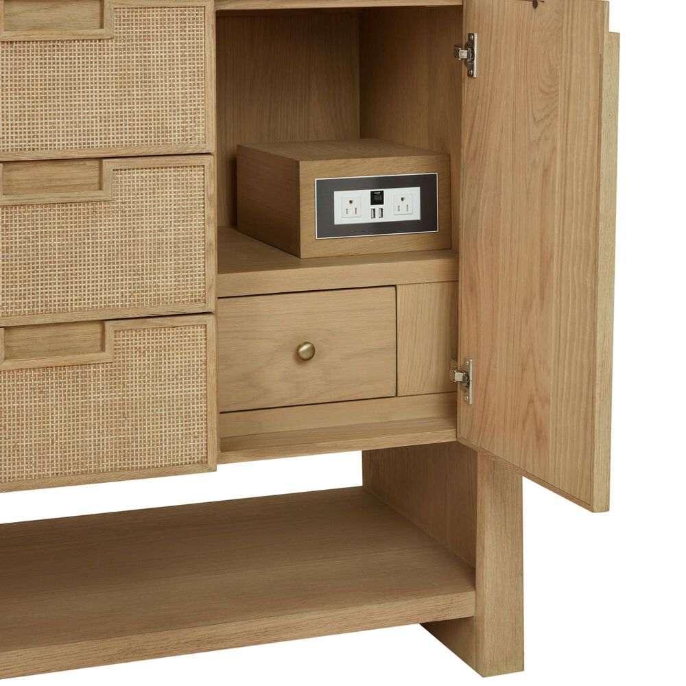 James Martin Solene 48&quot; Single Bathroom Vanity in Seaside Oak with 3 cm Victorian Silver Quartz Top, Rectangular Sink and FreePower Wireless Charger, , large