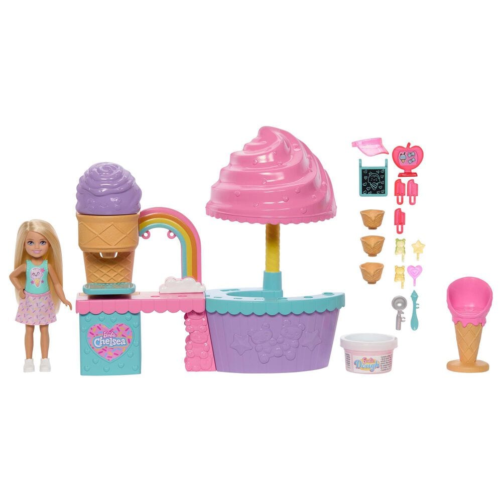 Barbie Chelsea Ice Cream Shop Playset with Accessories, , large
