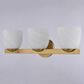 Vaxcel Bosworth 3-Light Bathroom Vanity in Muted Brass, , large
