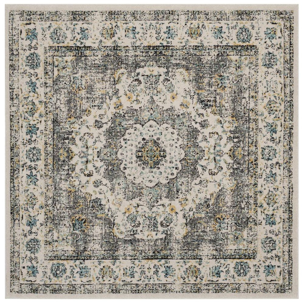 Safavieh Evoke EVK220B-5SQ 5"1" Square Grey/Gold Area Rug, , large