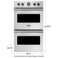 Viking Range 30" Electric Double Premiere Oven in Stainless Steel, , large