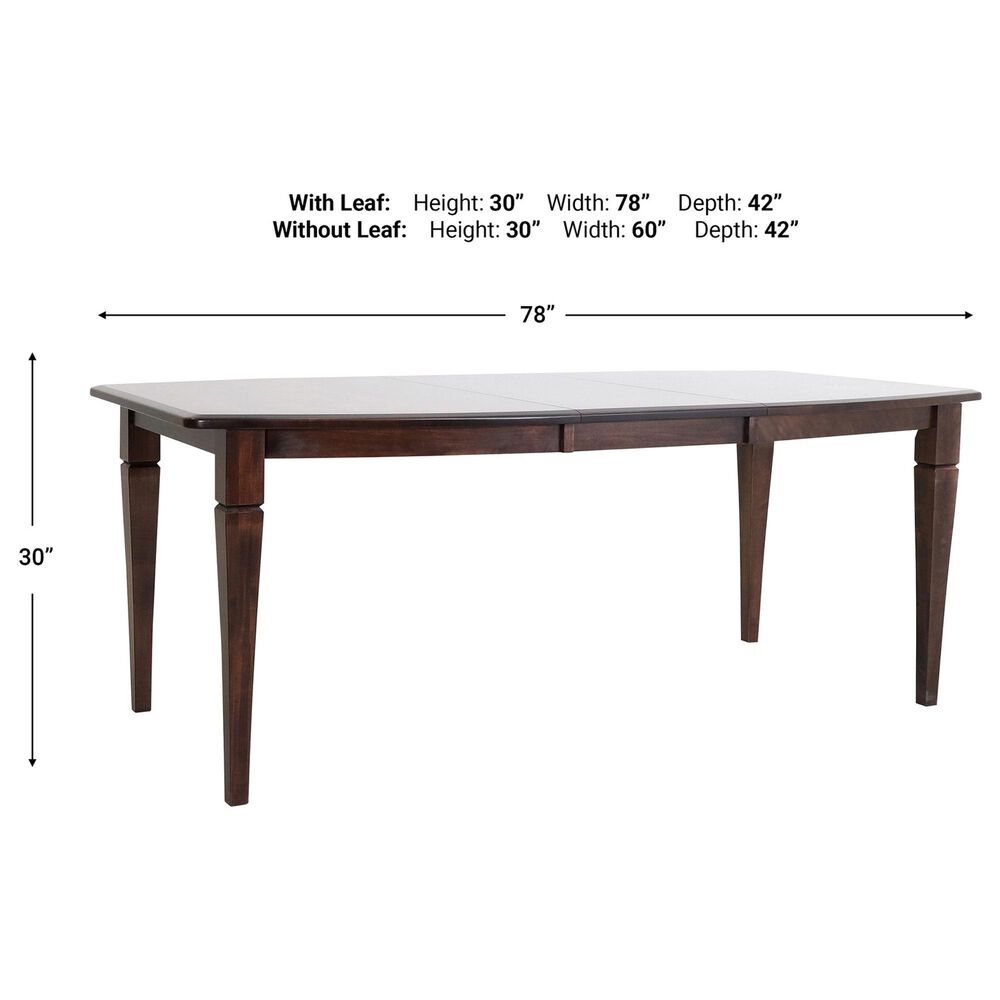 Archbold Furniture Boat and Florence 7-Piece Rectangular Dining Set in Earthtone, , large