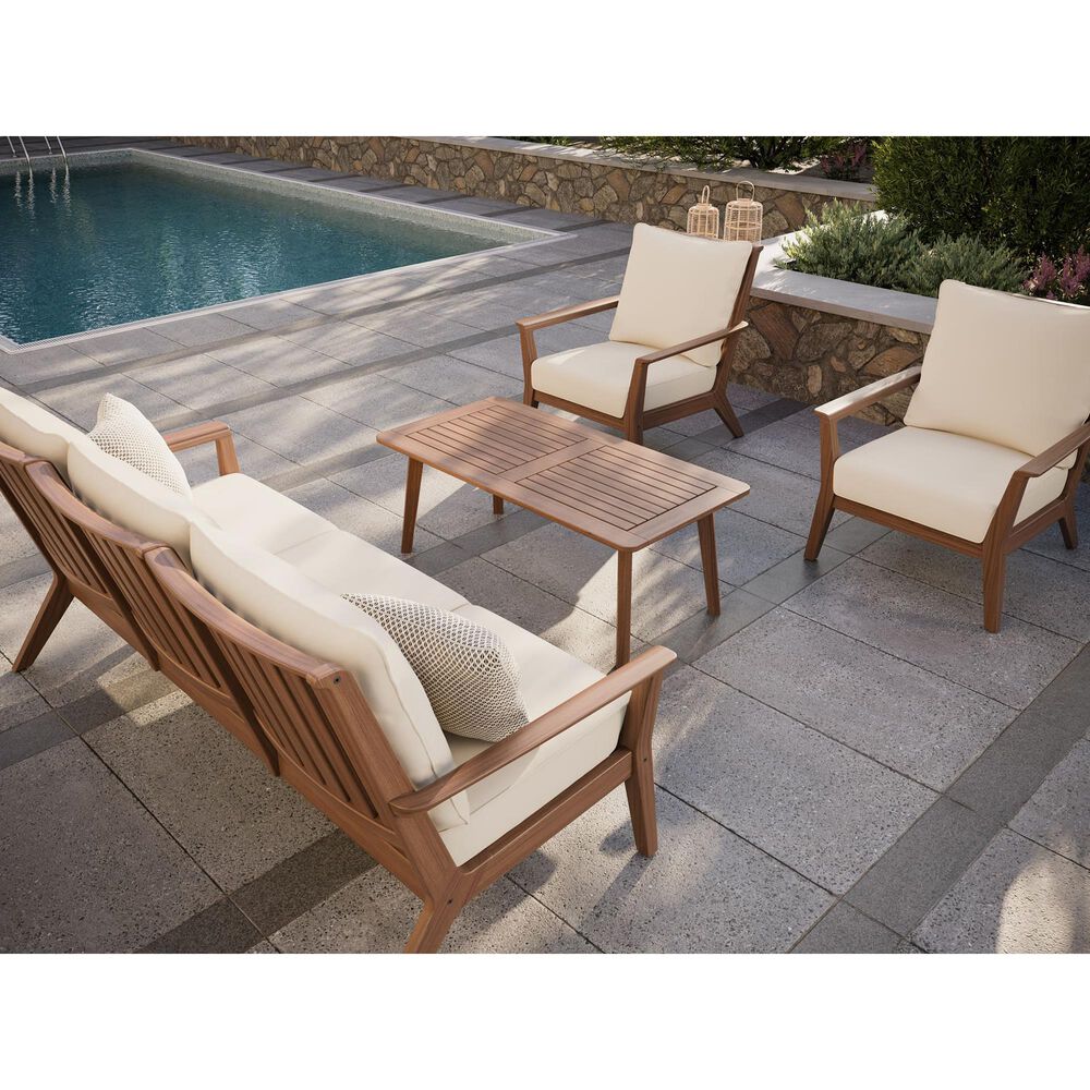 Jensen Outdoor Foundations Coffee Table in Chocolate Brown, , large