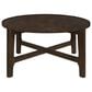 Pacific Landing Cota Round Coffee Table in Dark Brown, , large