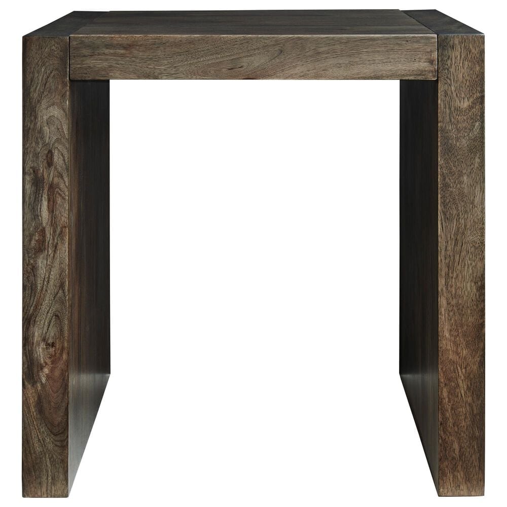 Ashley Dreggan Square End Table in Warm Walnut, , large