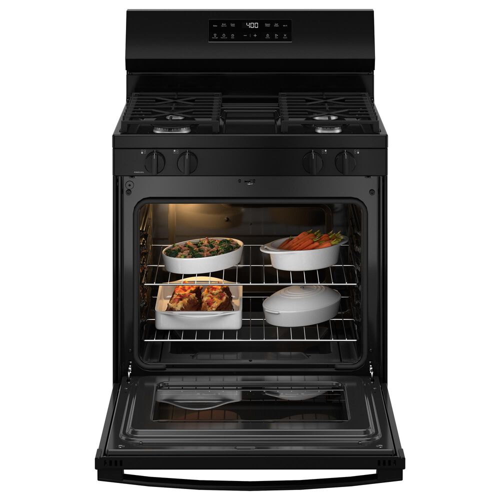 GE Appliances 30" Freestanding Gas Range with Self-Clean and 4 Burners in Black, , large