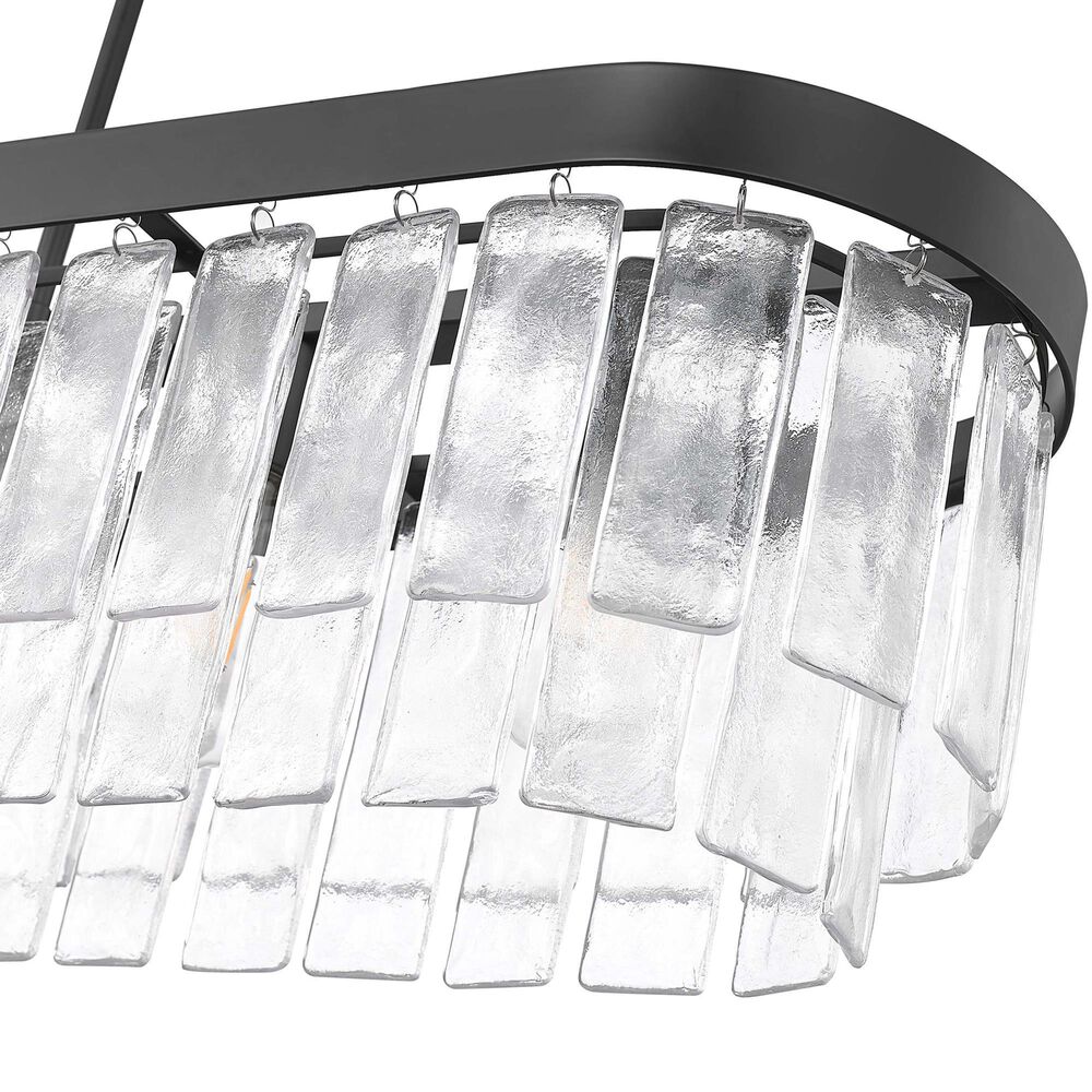 Golden Lighting Ciara 6-Light Linear Pendant in Matte Black, , large