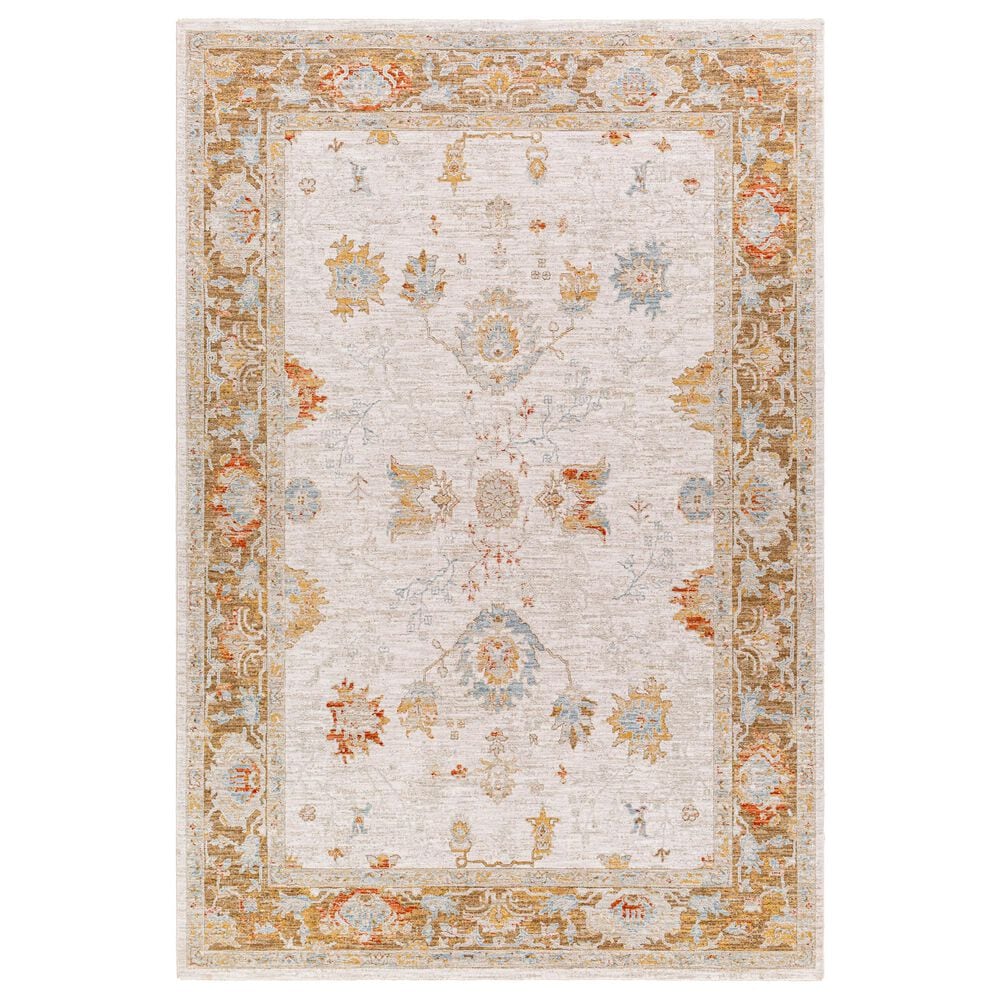 Surya Avant Garde 10" x 14" Orange, Blue and Beige Area Rug, , large