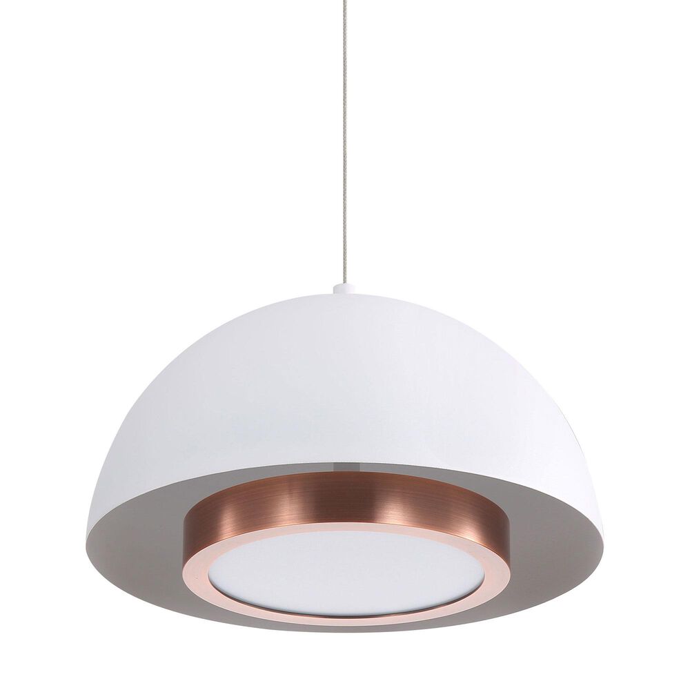 Golden Lighting Solsken 7" 1-Light Pendant in Sand White, , large