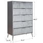New Heritage Design Kailani 5-Drawer Chest in Gray, , large