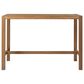 HOMLUX 5-Piece Patio Bar Set with 52" Rectangular Light Teak Table in Beige, , large