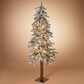 The Gerson Company 4" Holiday Flocked Pine Tree in Green, , large