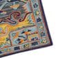 Amer Rugs Boho 2" x 3" Blue and Orange Area Rug, , large