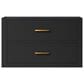 Lexora Home Castor 30" Single Bathroom Vanity in Black with 2 cm White Carrara Marble Top and Rectangular Sink, , large