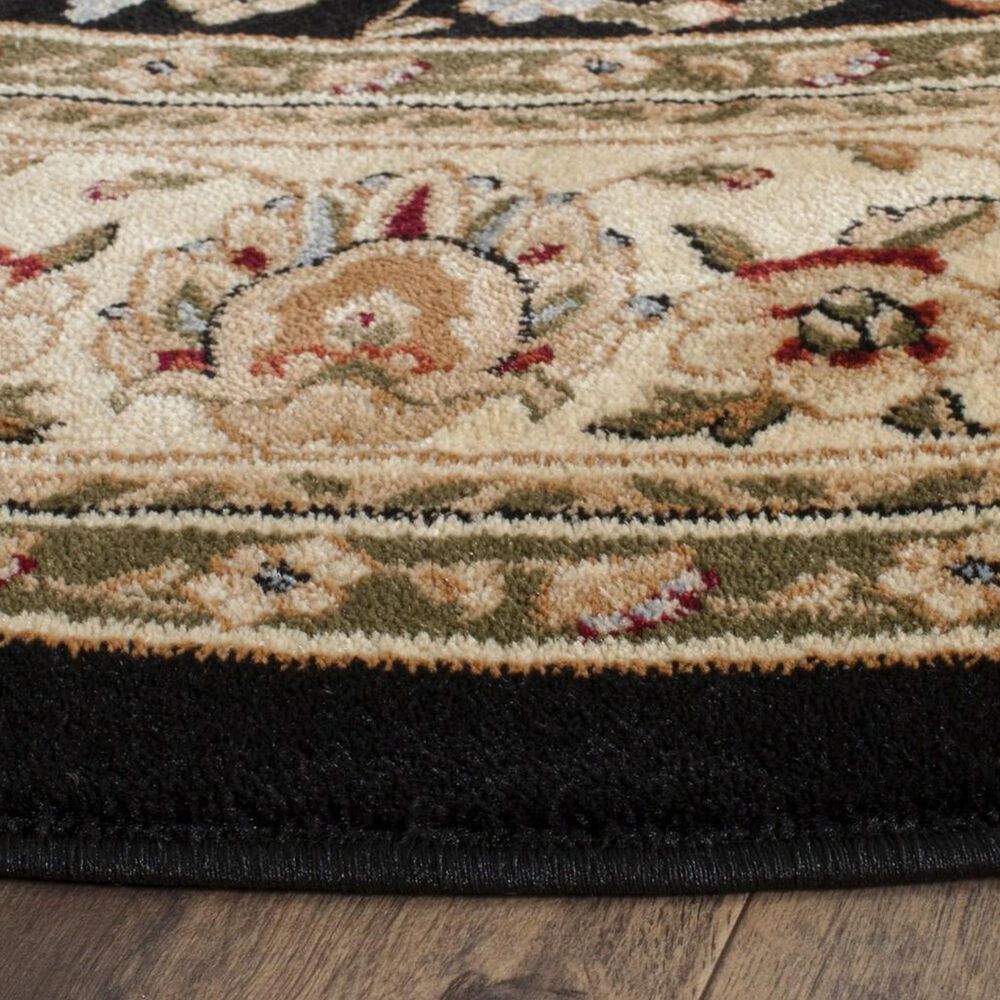 Safavieh Lyndhurst LNH316 5&#39;3&quot; Round Black and Ivory Area Rug, , large