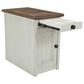 Ashley Bolanburg Chairside Table with USB in Weathered Oak and Antique White, , large