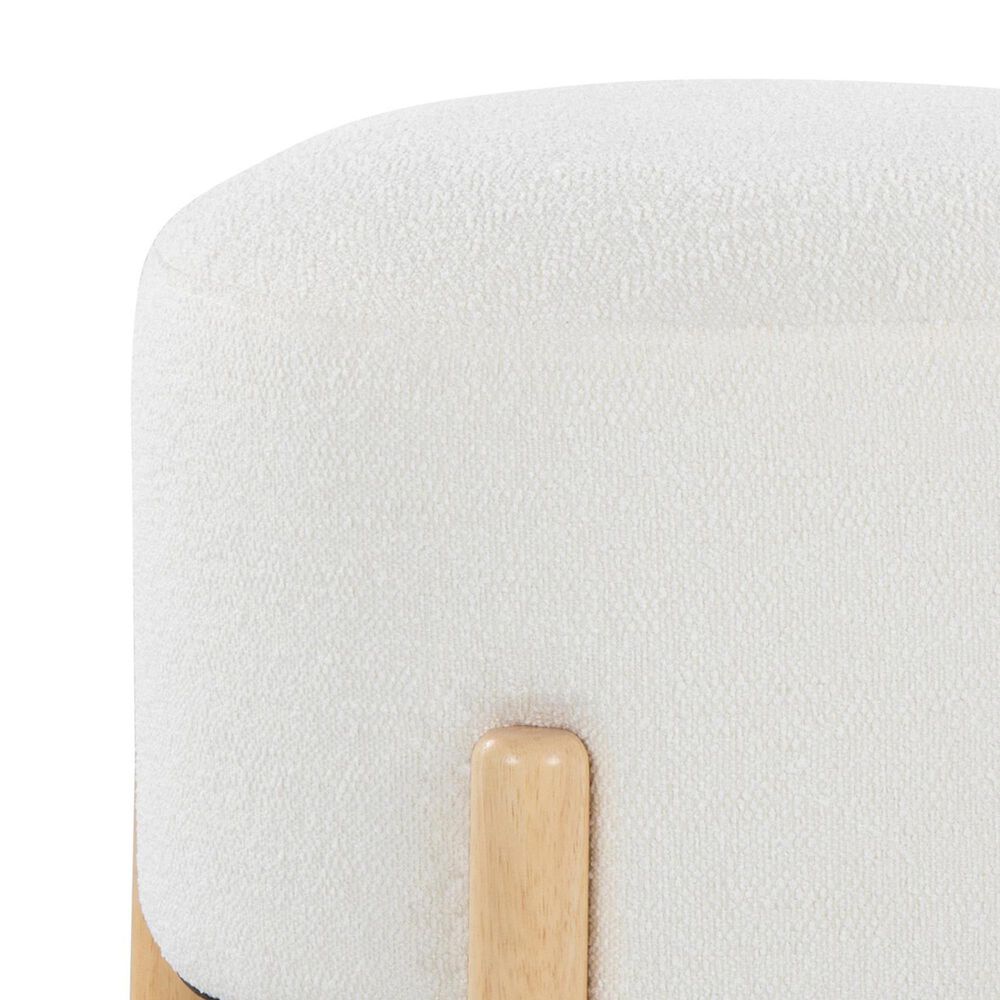 Lumisource Michelle Terry Ottoman in Cream, , large
