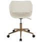 Lumisource Margarite Task Chair with Cream Faux Leather Cushion in Gold, , large