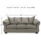 Ashley Darcy Stationary Sofa in Cobblestone, , large