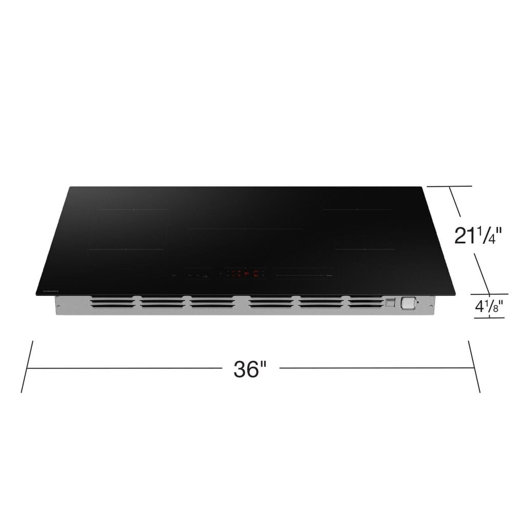 Samsung 36&quot; Induction Cooktop with Anti-Scratch Matte Glass and Sync Burners in Black, , large