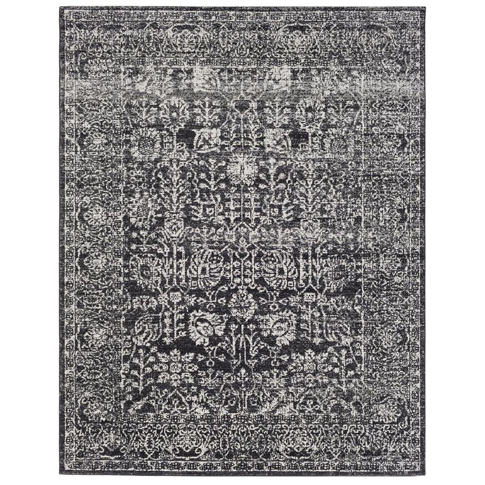 Surya Harput HAP-1028 7"10" x 10"3" Black, Light Gray and Charcoal Area Rug, , large