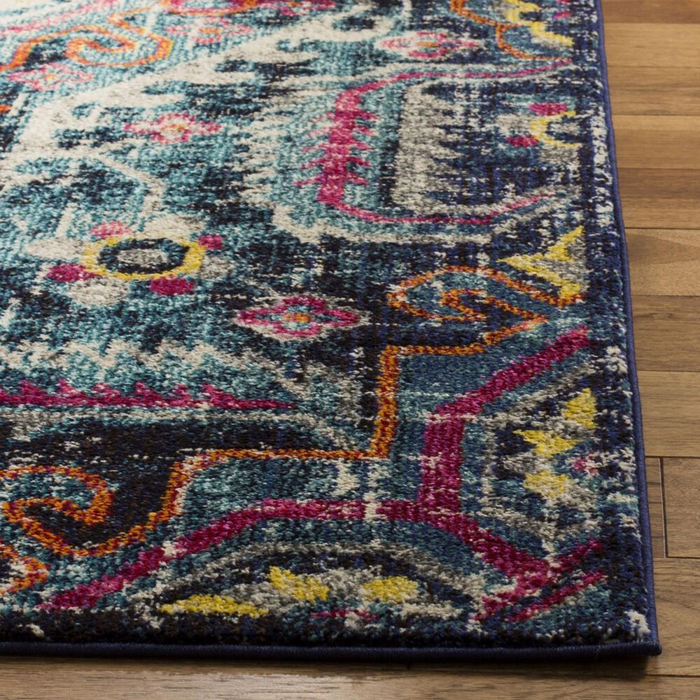 Safavieh Monaco MNC252J-28 2&#39;2&quot; x 8&#39; Blue/Fuchsia Runner, , large