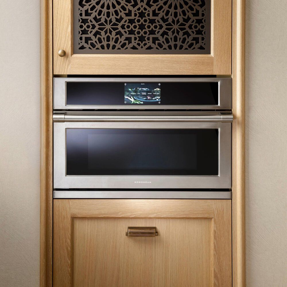 Monogram Statement 30" Single Electric Wall Oven with 240V Advantium Technology in Stainless Steel, , large