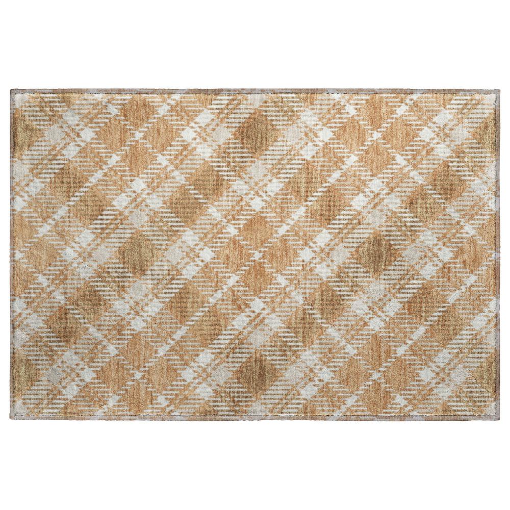 Dalyn Rug Company Soft Essentials Plaid Copper 2"6" x 3"10" Indoor/Outdoor Area Rug, , large