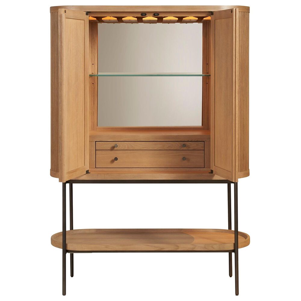 Furniture Worldwide Linnea Bar Cabinet in Natural Oak, , large