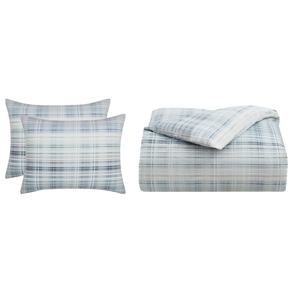 J. Queen New York Pascal 3-Piece Full/Queen Duvet Cover Set in Blue, , large