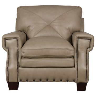Superb Leather Leather Chair in Juno Pebble, , large