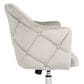 Impressions Vanity Pearl Tufted Vanity Chair with Cool Grey Cushion in Silver, , large