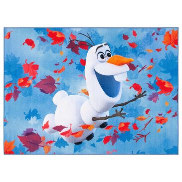 Safavieh Disney Frozen 2 Olaf 5" x 7" Blue and Orange Kids Rug, , large