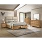 Crown Mark Florian 4 Piece Queen Storage Bed in Light Brown, , large