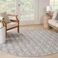 Nourison Aloha 7"10" Round Grey Indoor/Outdoor Area Rug, , large